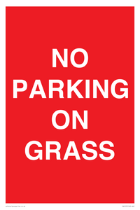 NO PARKING ON GRASS